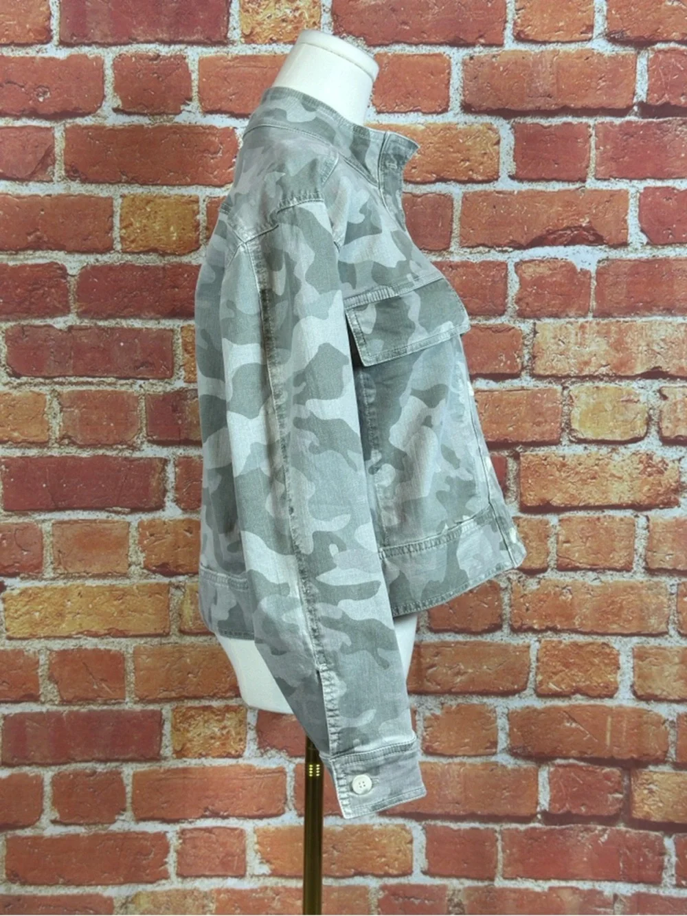Dear John Light Gray Camouflage Utility Jacket Women’s Size Small NEW - Picture 5 of 14